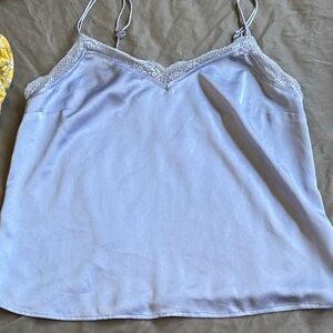Light Blue Lace Trim Camisole